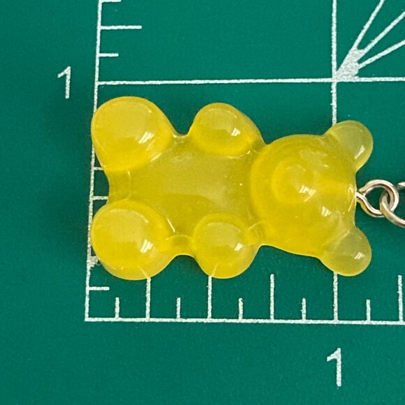 Gummy Bear Charm Necklace Pineapple Yellow Resin 19" Ball Chain Ardene NWT Cute - Picture 9 of 9